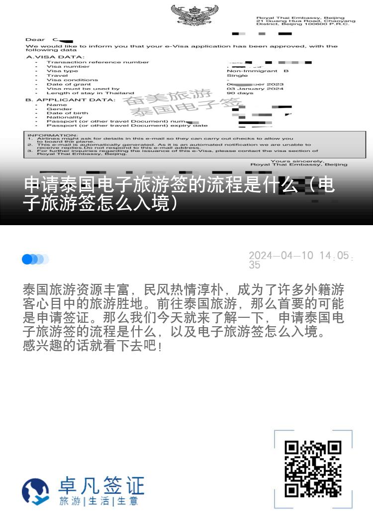 申請(qǐng)?zhí)﹪?guó)電子旅游簽的流程是什么（電子旅游簽怎么入境）