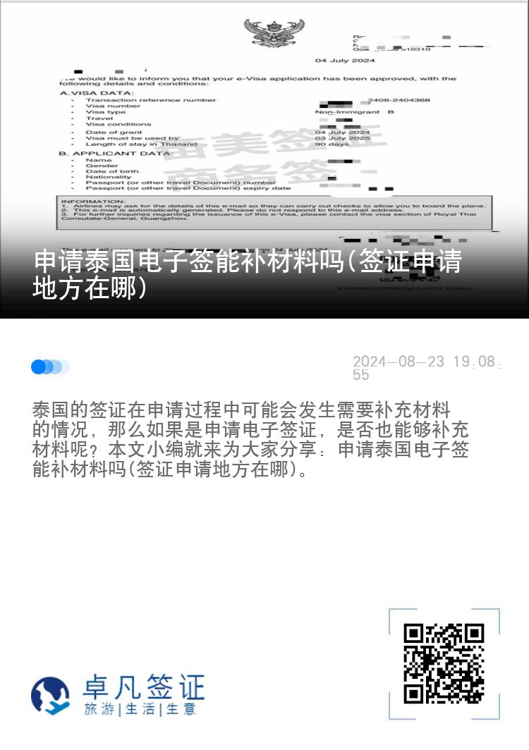 申請(qǐng)?zhí)﹪?guó)電子簽?zāi)苎a(bǔ)材料嗎(簽證申請(qǐng)地方在哪)